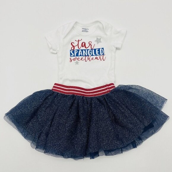 Gymboree & Gerber Infant Girls 3-6 Months Star Spangled Americana Set 1224 - Picture 1 of 6
